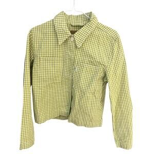 Levi's Premium Women's XS collard long sleeve checkered chore button jacket